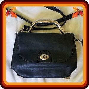Vintage Pacific Express Black Purse Silver Accents